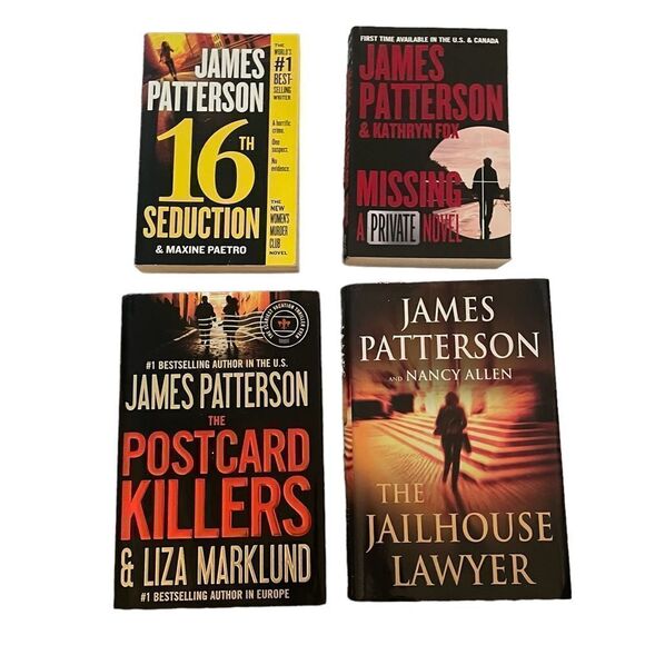 JAMES PATTERSON Books Set of 4 Books Novels - Picture 1 of 1